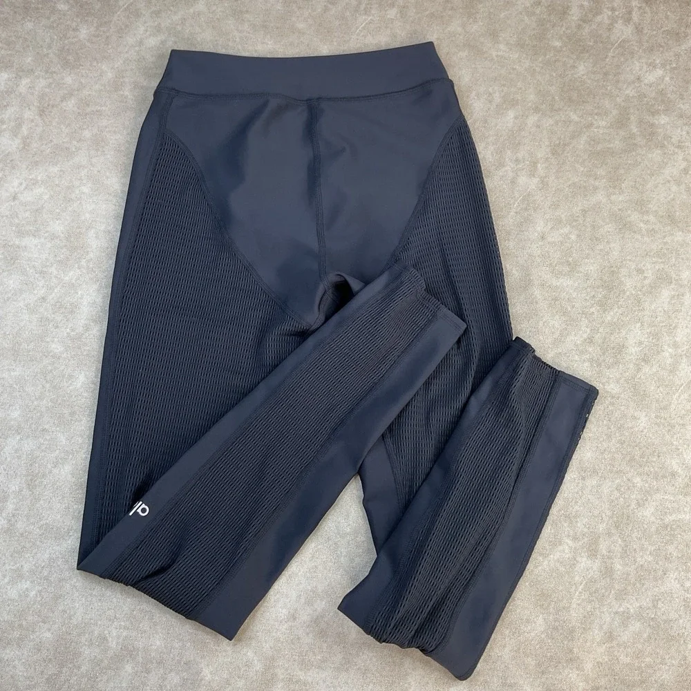Alo Yoga Airlift Leggings Sz M Energize Sheer Mesh Cut-Out High-Waist Pants